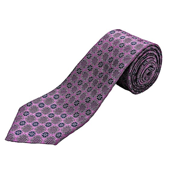 Ermenegildo Zegna Light Purple Floral Tie  100% Silk Italy 59 x 3.5 - Picture 1 of 6